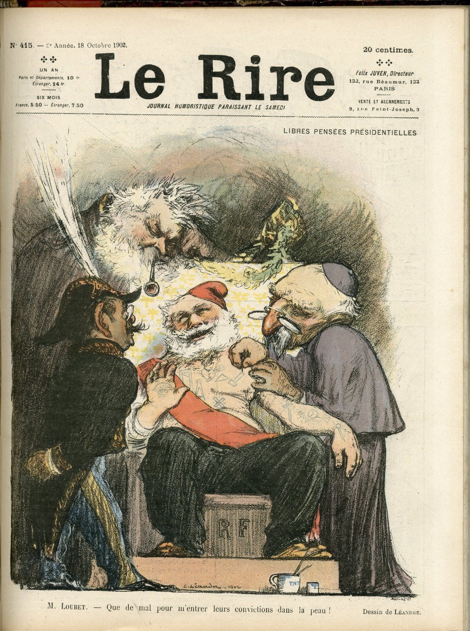 Illustration de Charles Leandre (1862-1934) pour la couverture de Le Rire, no. 415 - Charles Leandre