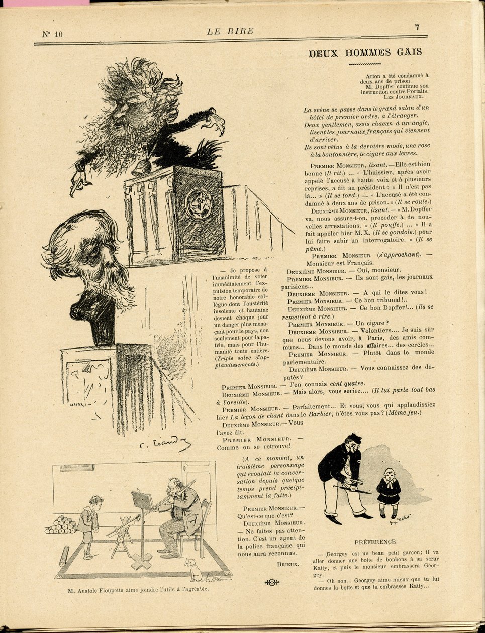 Illustration de Charles Léandre (1862-1934) dans Le Rire - Charles Leandre