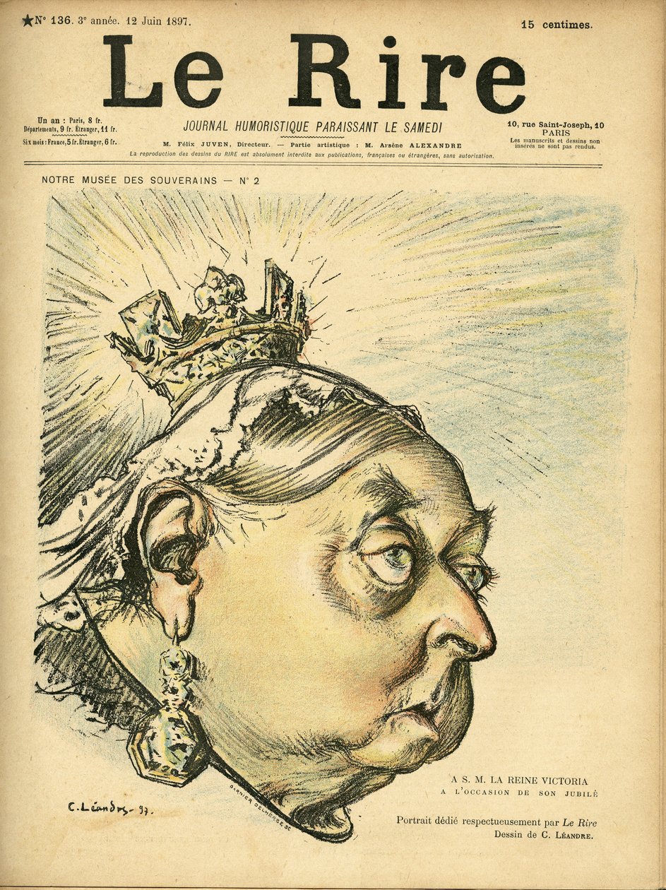 Illustration de Charles Léandre (1862-1934) pour la couverture de Le Rire