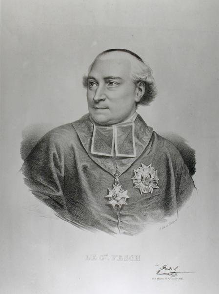 Portrait du cardinal Joseph Fesch (1763-1839) gravé par François Séraphin Delpech - Charles Louis (after) Bazin