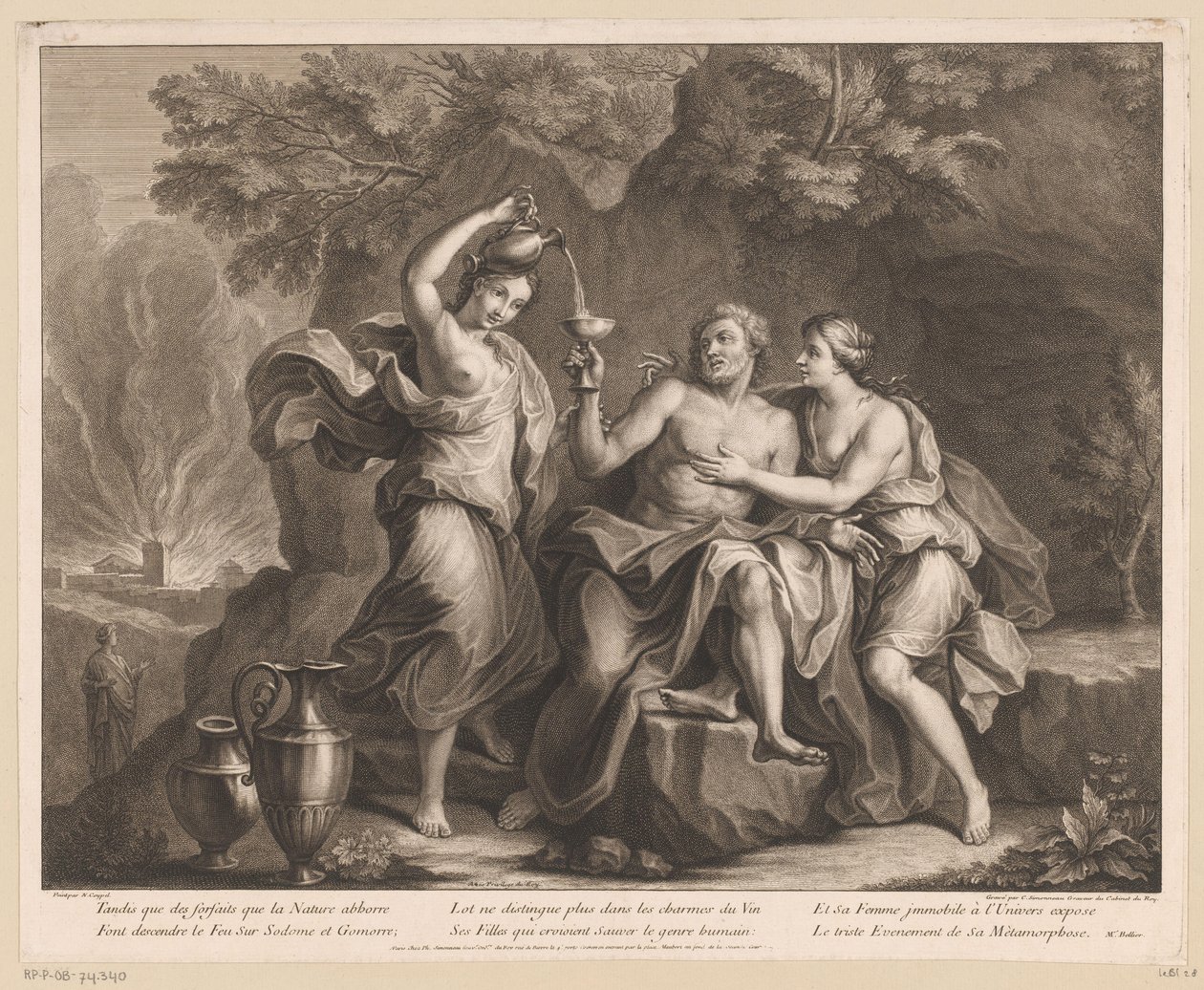 Loth et ses filles - Charles Louis Simonneau