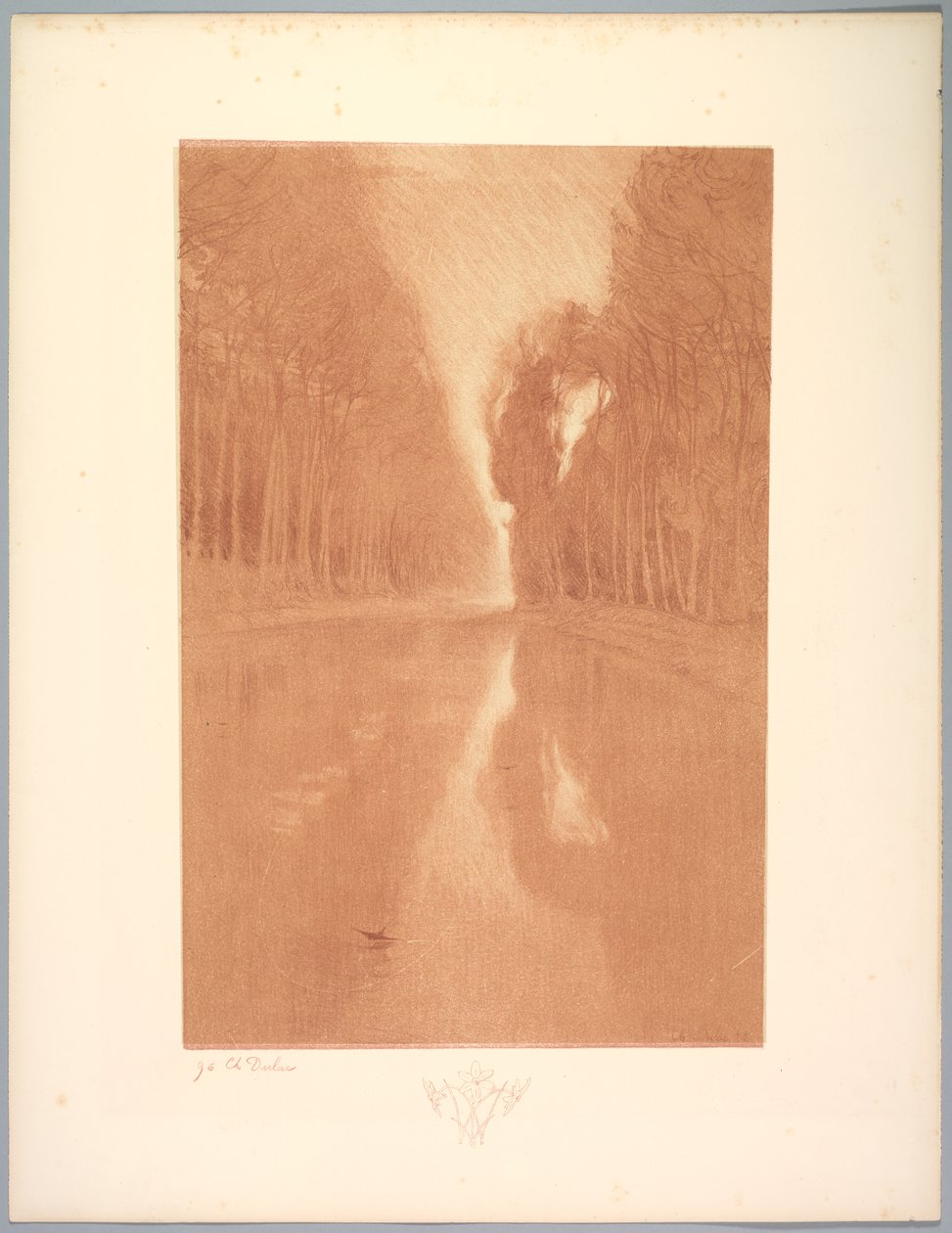 Suite de Paysages: Paysage, Planche 2, Remarque, Étoiles - Charles Marie Dulac