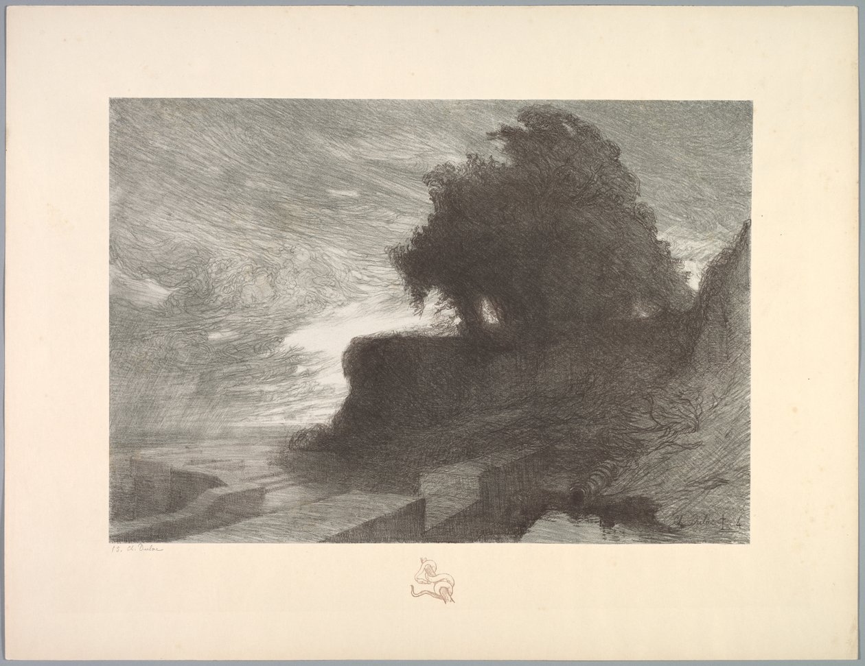 Suite de paysages : Paysage, Planche 4, Remarque, Serpent, 1892-1893 - Charles Marie Dulac
