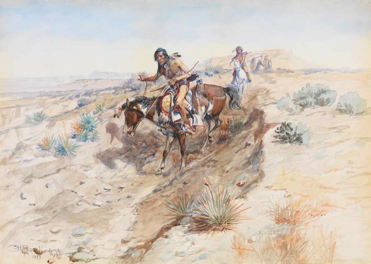 Braves indiens - Charles Marion Russell
