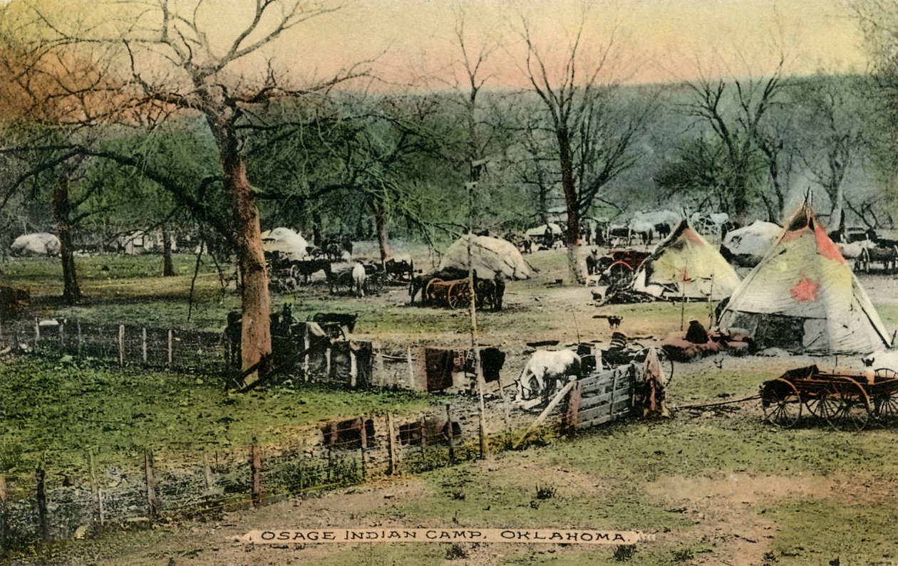 Camp indien Osage, Oklahoma - Charles Marion Russell