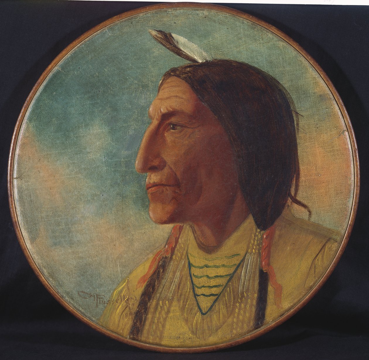 Portrait du chef Wolf Robe, 1892 - Charles Marion Russell