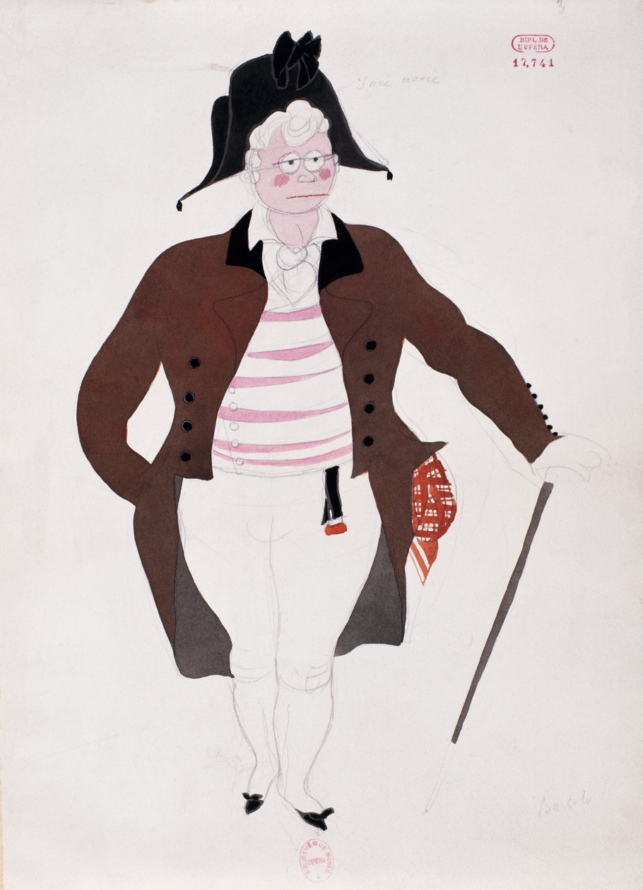 Costume pour le personnage de Bartolo du Barbier de Séville de Gioacchino Rossini - Charles Martin