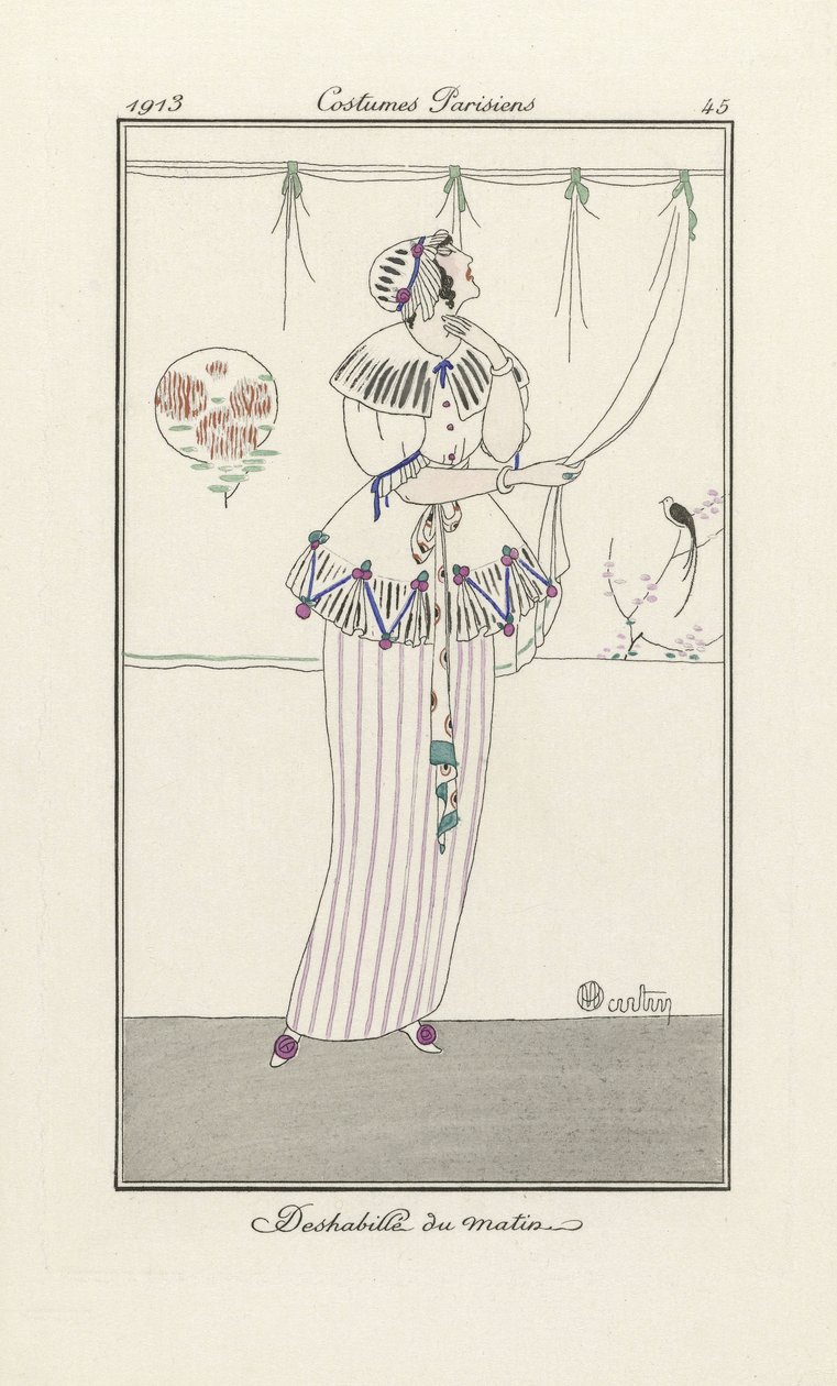 Déshabillé du matin, de Costumes Parisiens, pub.1913 - Charles Martin
