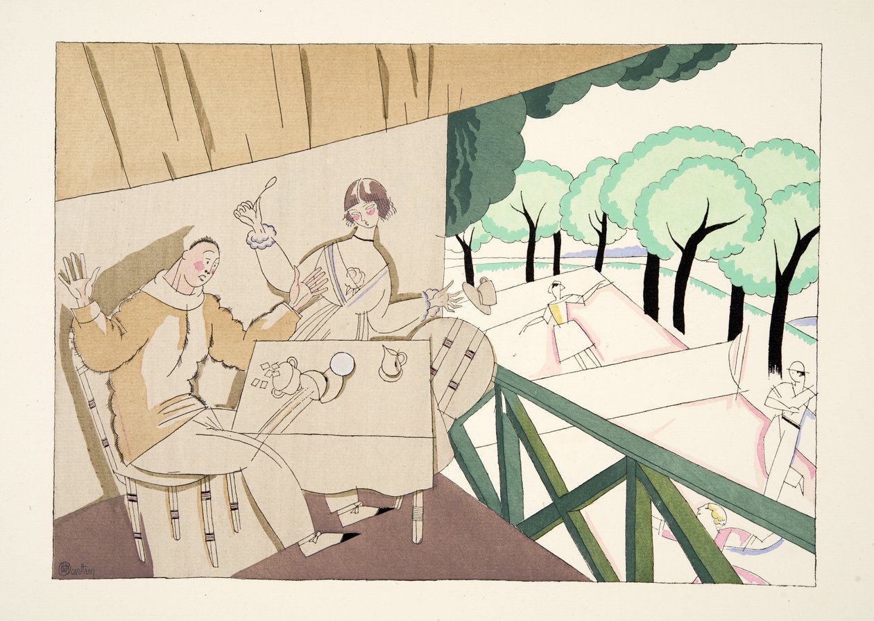 Le Tennis, de Sports & Divertissements, pub. 1914 - Charles Martin