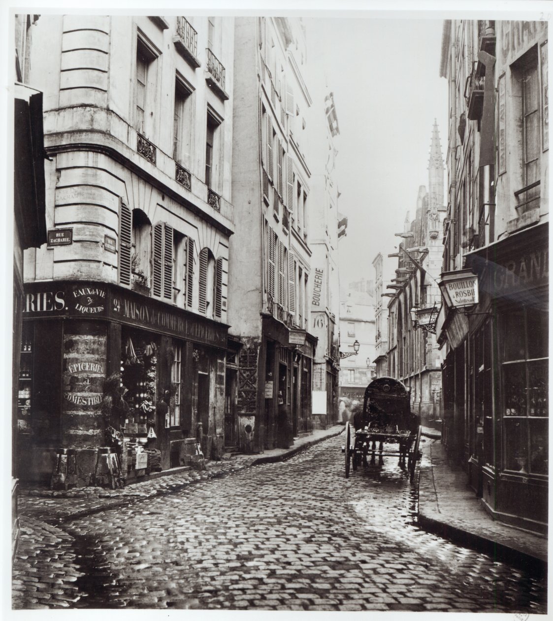 Rue Saint-Séverin, depuis la rue de la Harpe, Paris, 1858-78 - Charles Marville