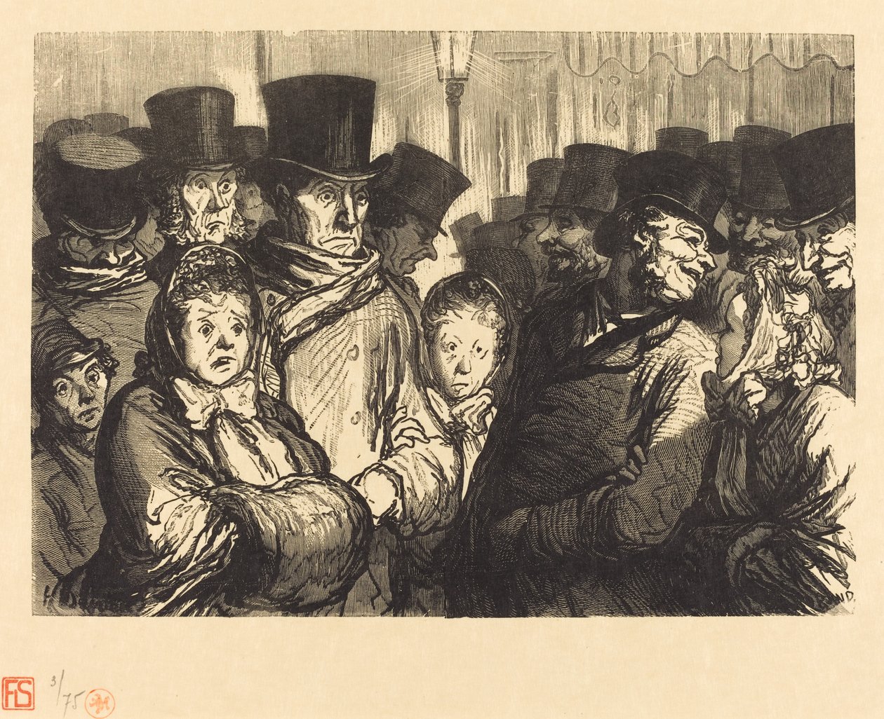 Boulevard du Temple à minuit - Charles Maurand after Honoré Daumier