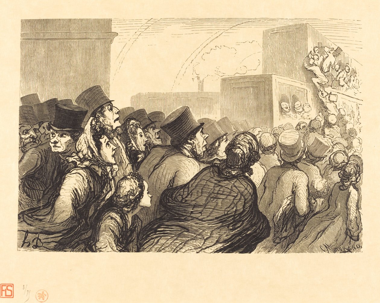 Les Voyageurs du dimanche - Charles Maurand after Honoré Daumier