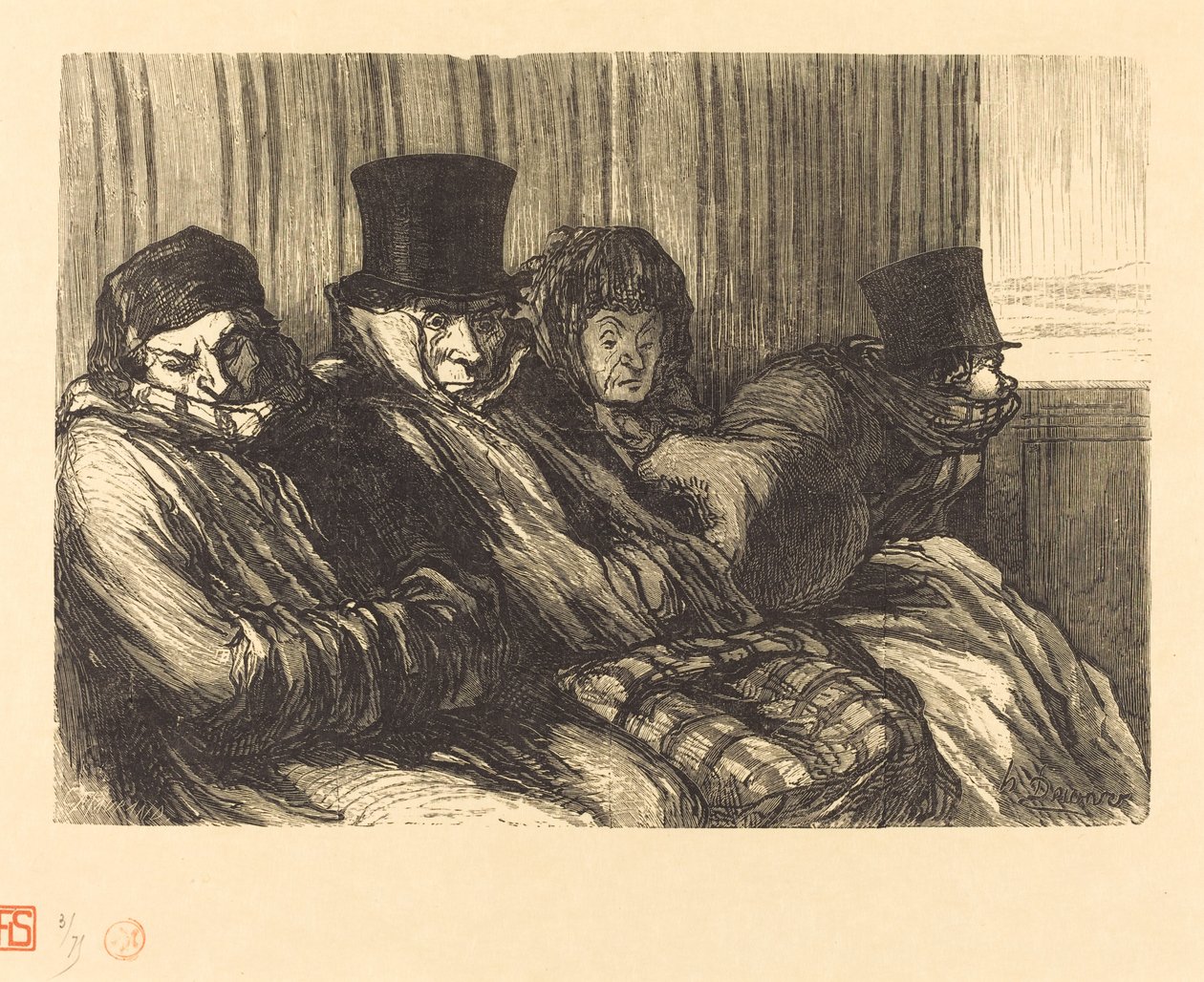 Train de plaisir - Charles Maurand after Honoré Daumier