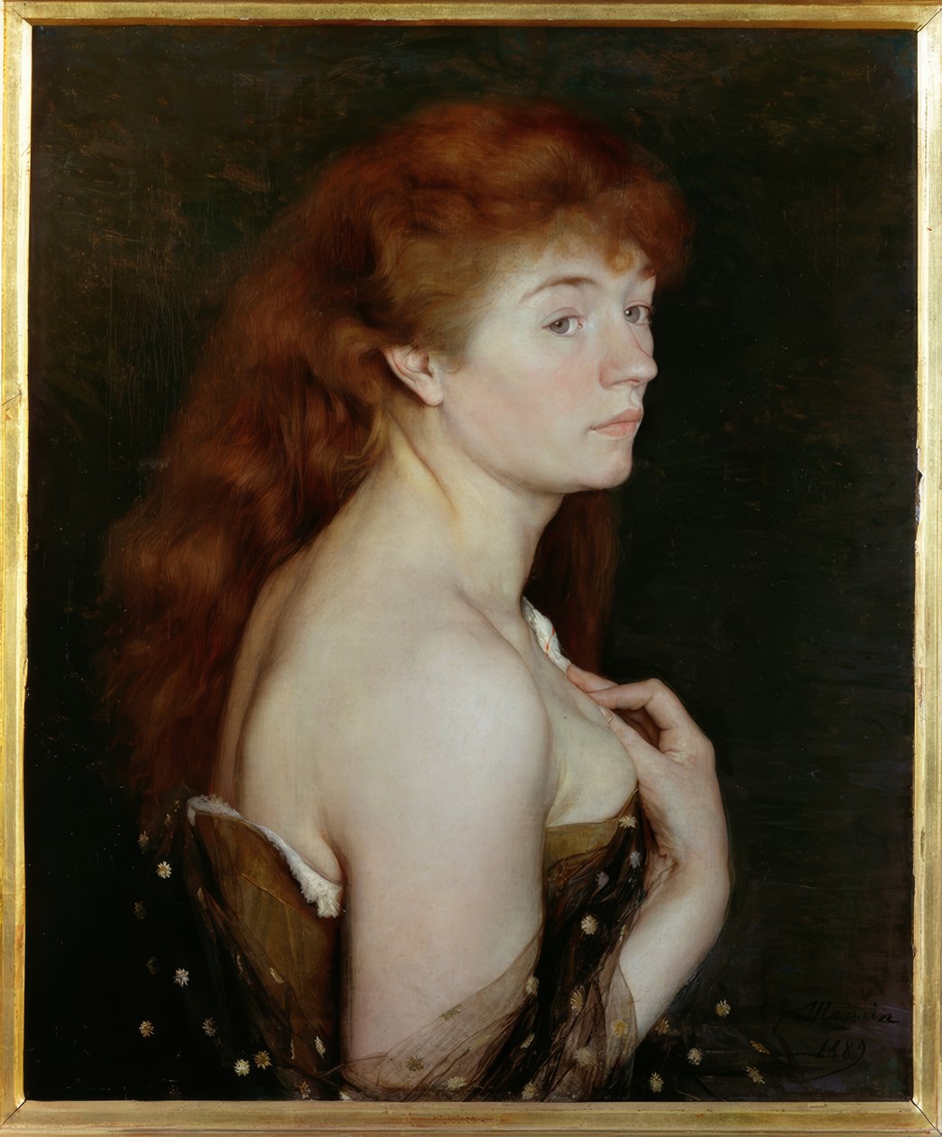 Portrait de jeune femme rousse - Charles Maurin