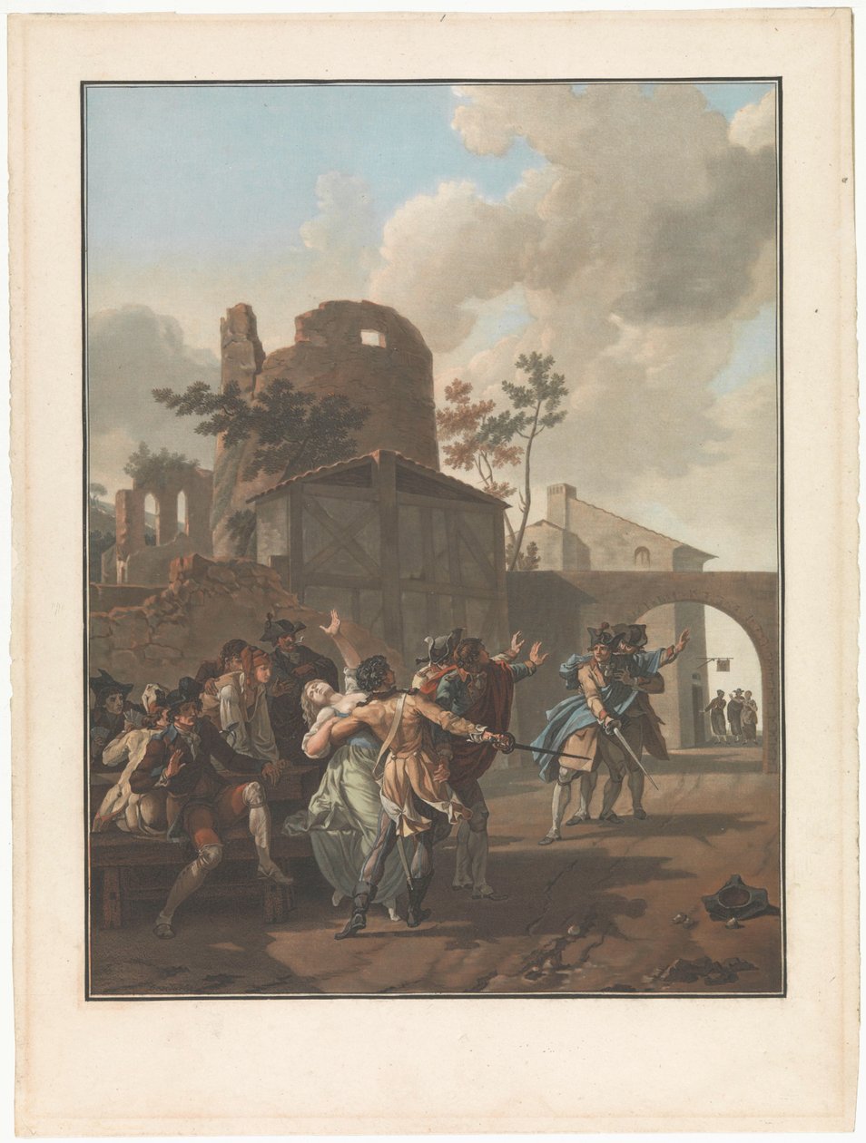 Quatre scènes de la vie villageoise (série) - Charles Melchior Descourtis