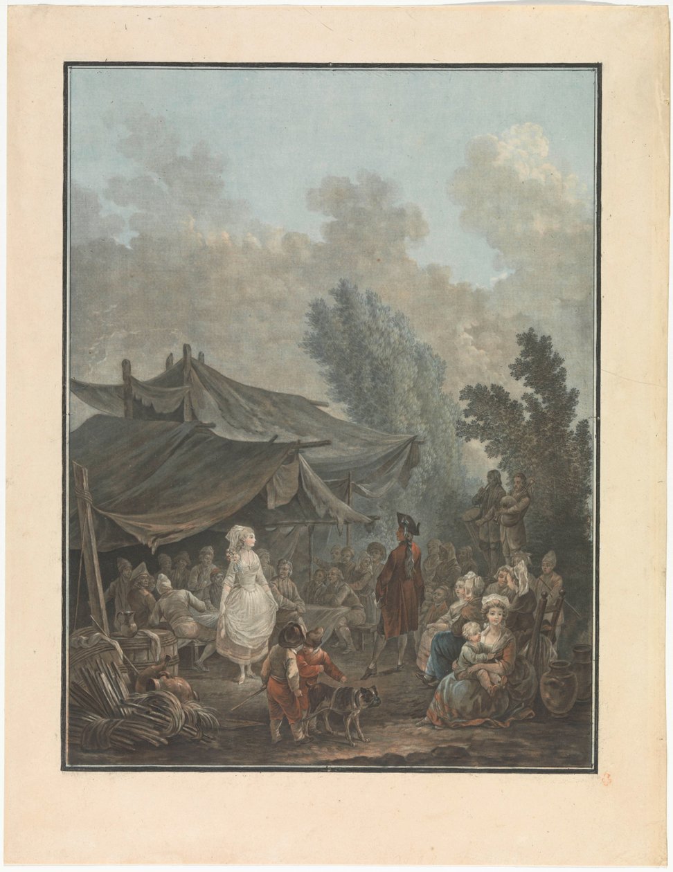 Quatre scènes de la vie villageoise - Charles Melchior Descourtis