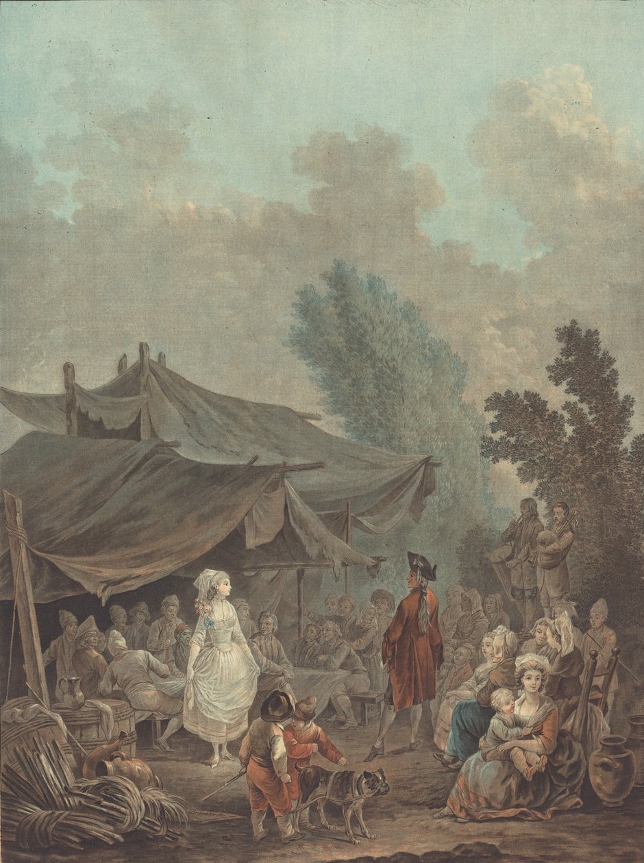Noce de village, 1785 - Charles Melchior Descourtis