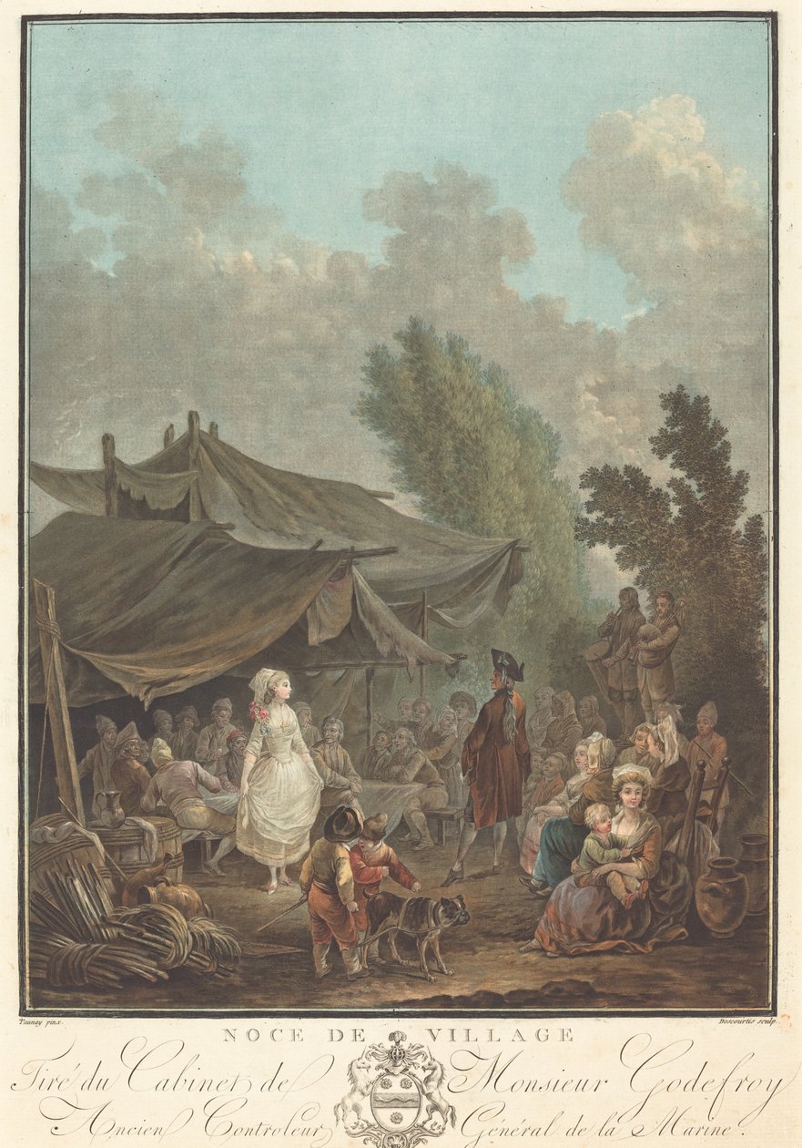 Noce de Village, 1785 - Charles Melchior Descourtis