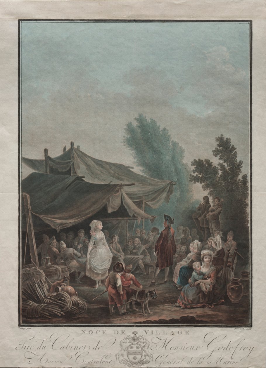 Mariage villageois - Charles Melchior Descourtis