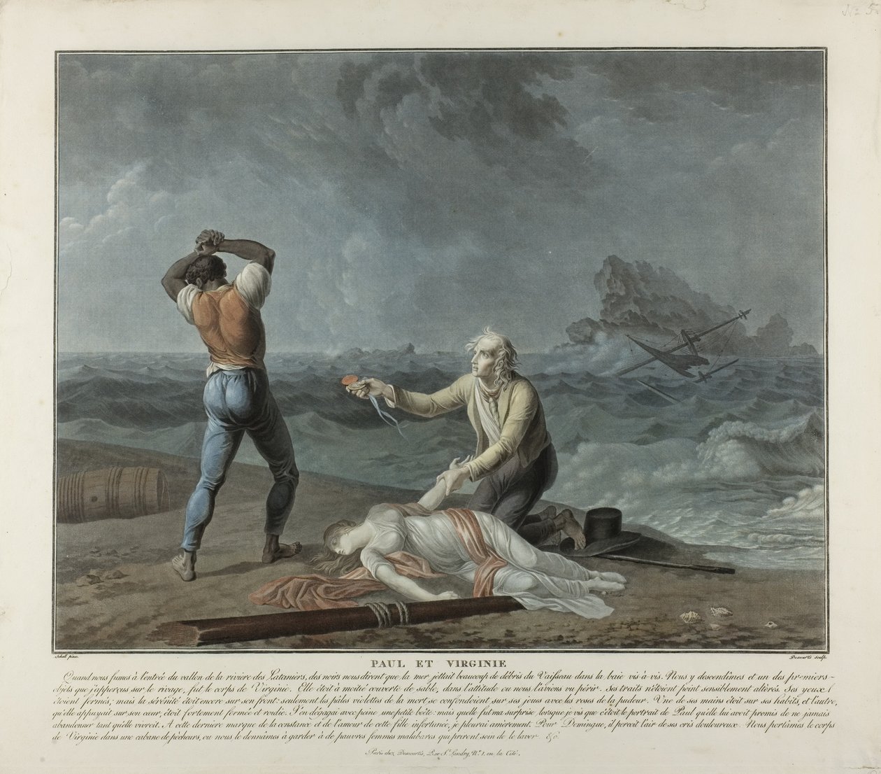 Paul et Virginie - Charles Melchior & Schall Jean (1752-1825) Descourtis
