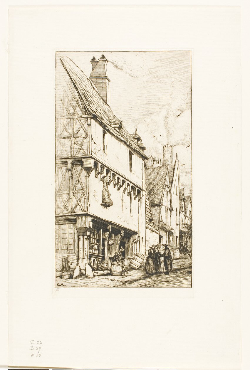 Une vieille maison à Bourges - Charles Meryon