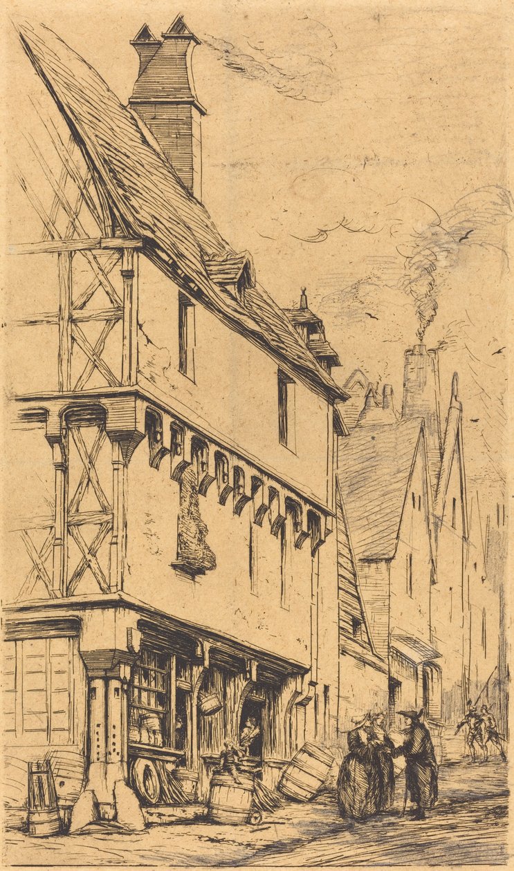 Ancienne habitation à Bourges, dite "La Maison du Musicien" - Charles Meryon