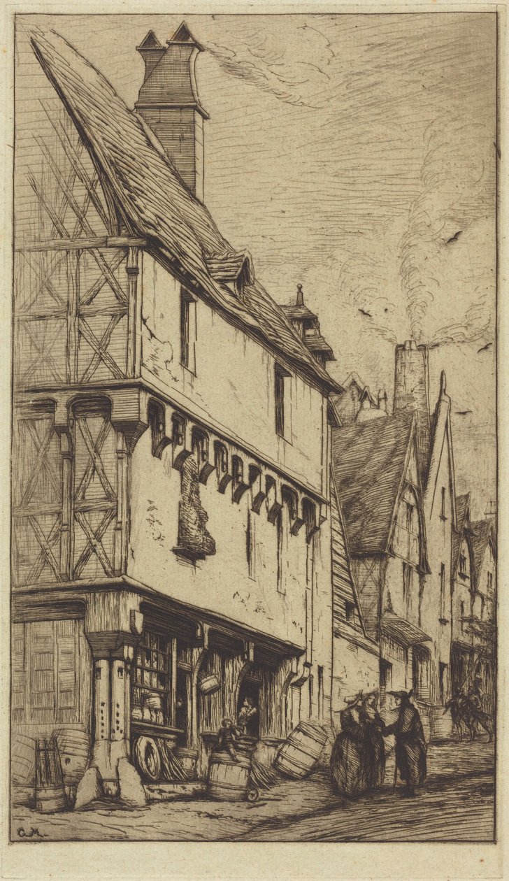 Ancienne habitation à Bourges, dite «La Maison du Musicien» - Charles Meryon