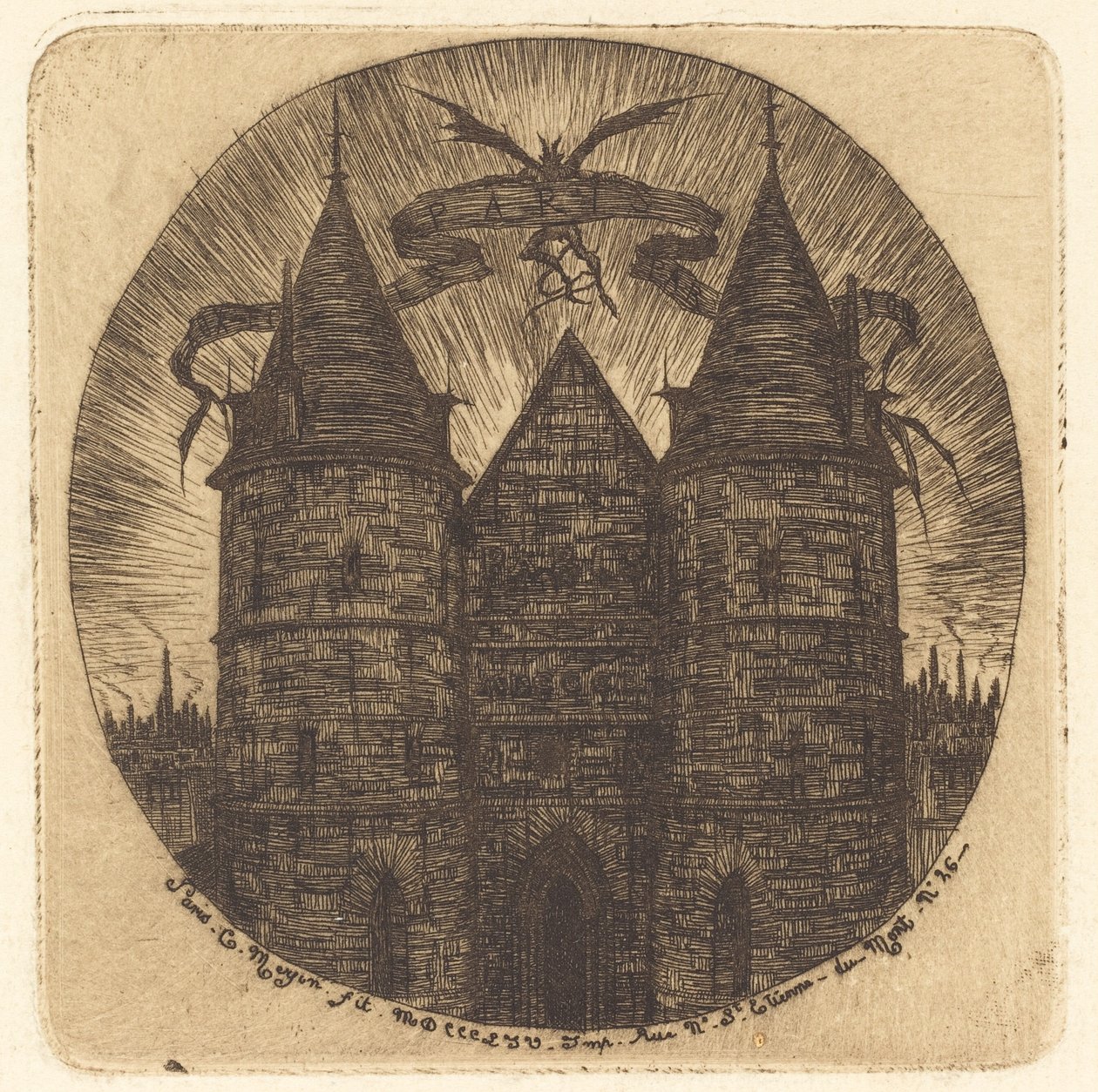 Ancienne porte du Palais de Justice, Paris - Charles Meryon
