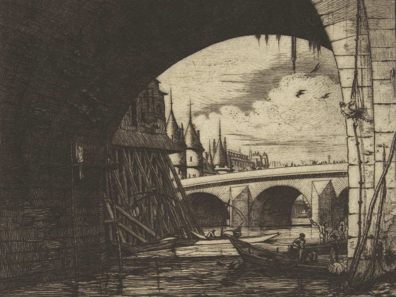 Arcade, Pont Notre-Dame, Paris, 1853 - Charles Meryon