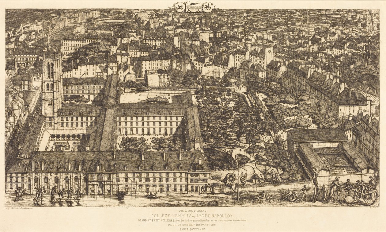 Collège Henri IV, Paris, ou Lycée Napoléon - Charles Meryon