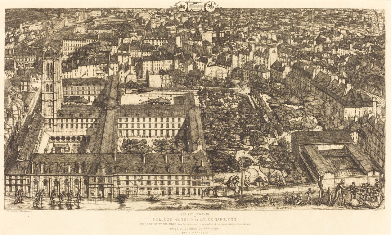 Collège Henri IV, Paris, ou Lycée Napoléon - Charles Meryon