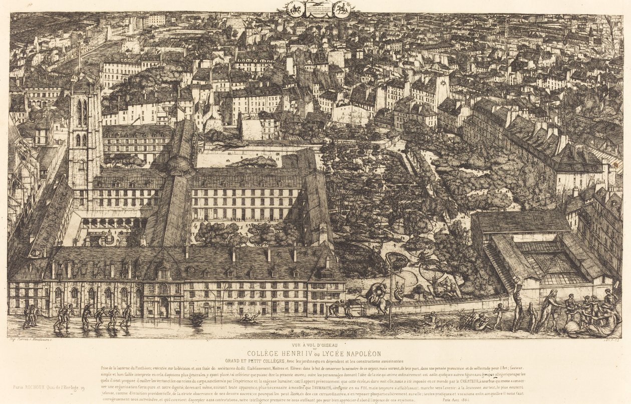 Collège Henri IV, Paris, ou Lycée Napoléon - Charles Meryon
