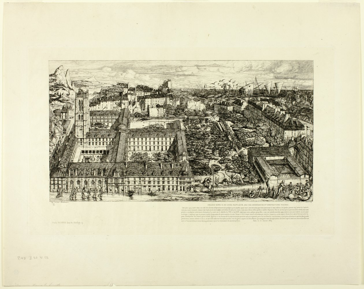 Collège Henry IV (ou Lycée Napoléon), Paris - Charles Meryon