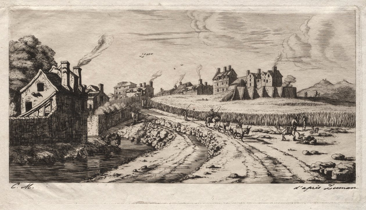 Entrée du faubourg Saint-Marceau, Paris, 1850 - Charles Meryon
