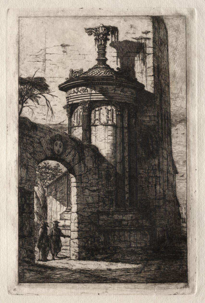 Entrée du Couvent des Capucins Français à Athènes - Charles Meryon