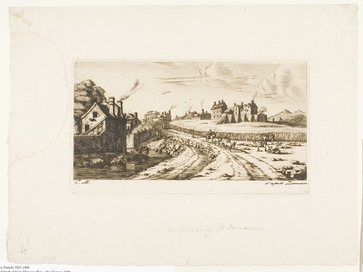 Entrée de la banlieue de Saint-Marceau, Paris - Charles Meryon