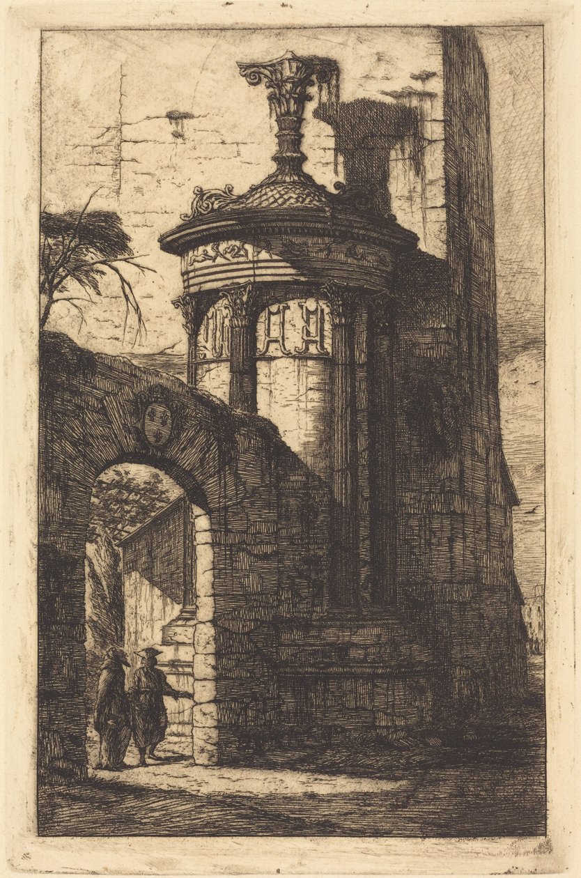 Entrée du couvent des Capucins français à Athènes - Charles Meryon