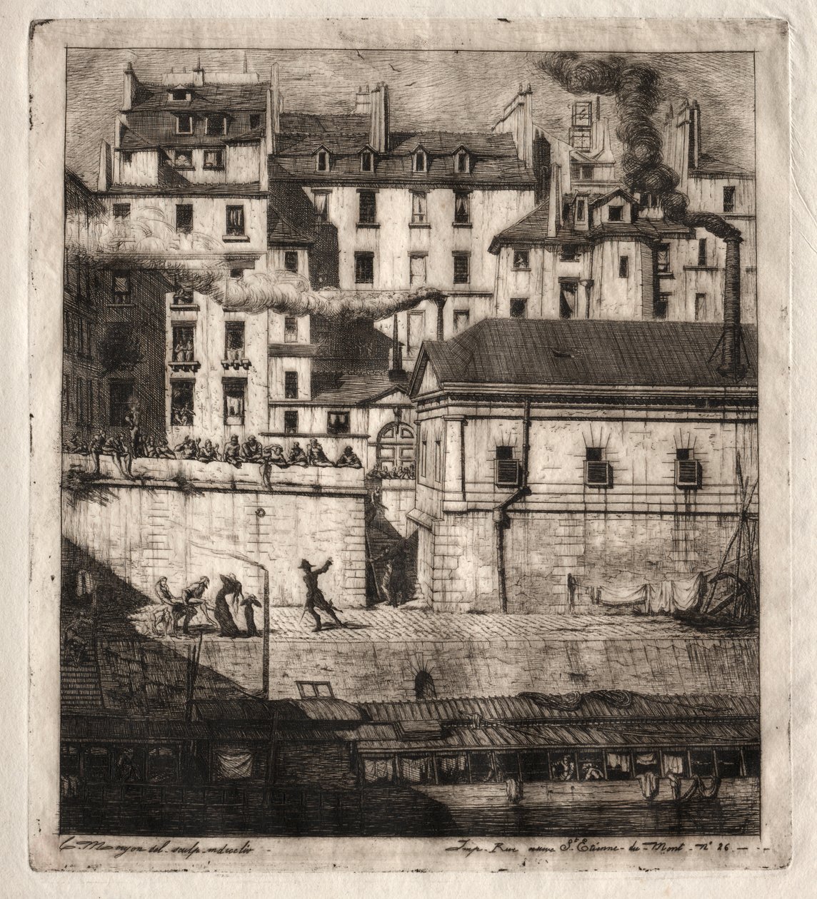 Eaux-fortes de Paris : La Morgue - Charles Meryon