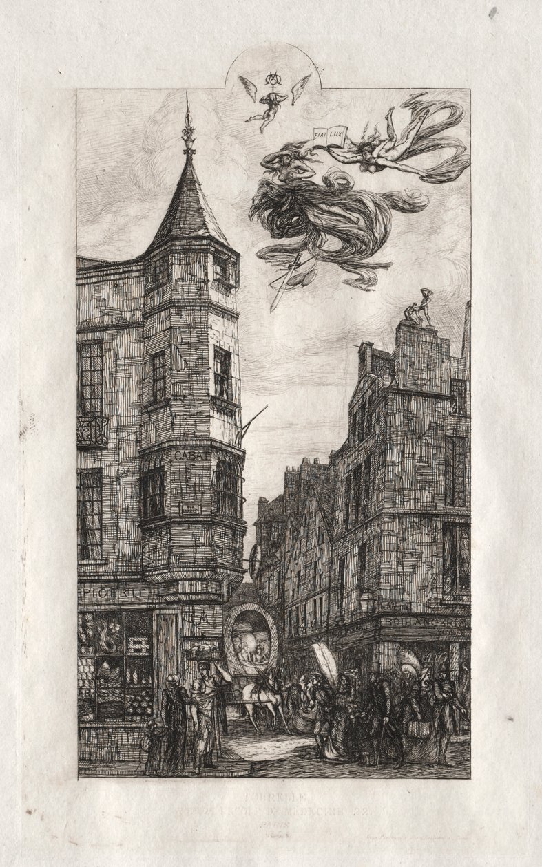 Eaux-fortes de Paris : Tourelle, rue de l