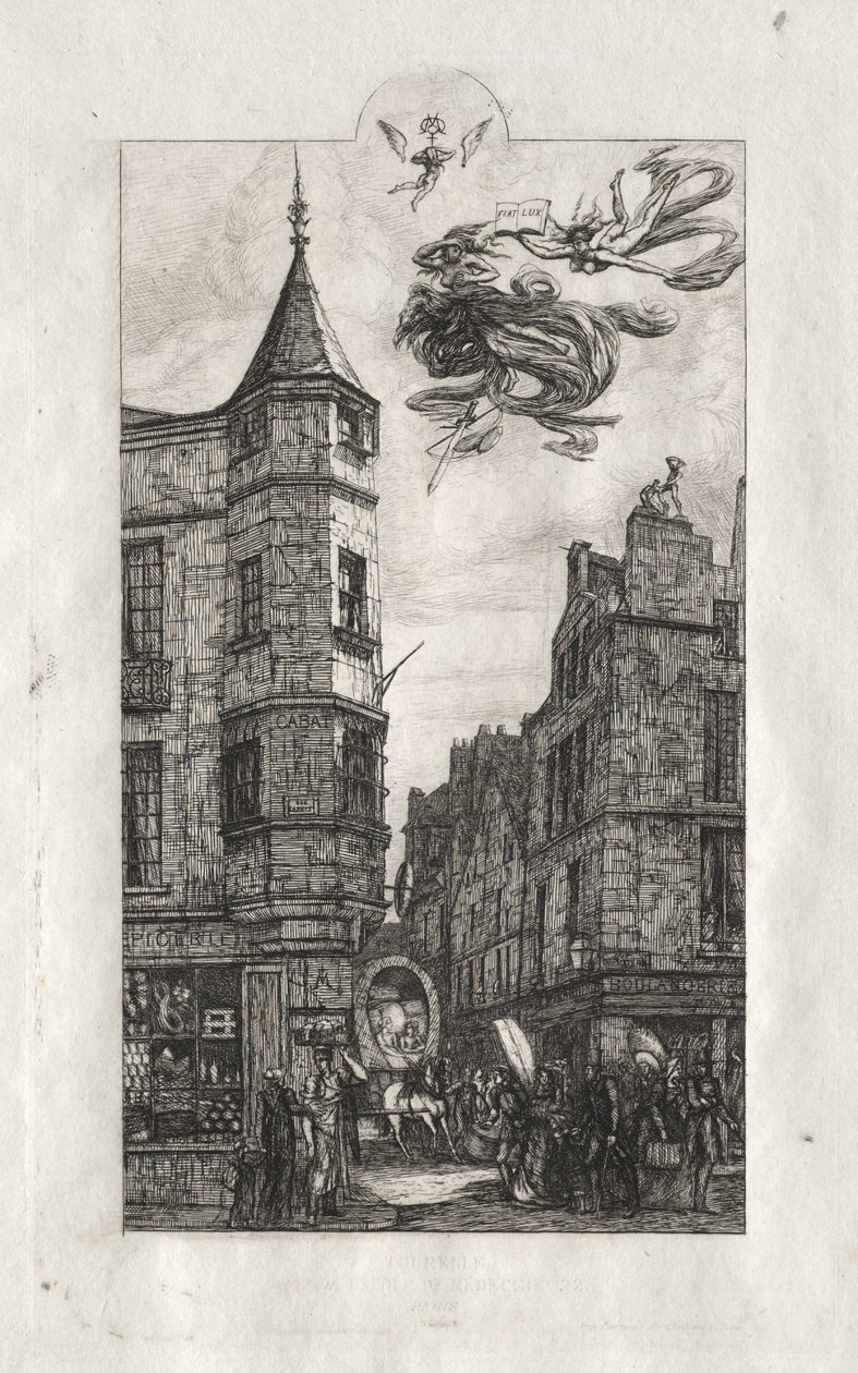 Eaux-fortes de Paris : Tourelle, rue de l