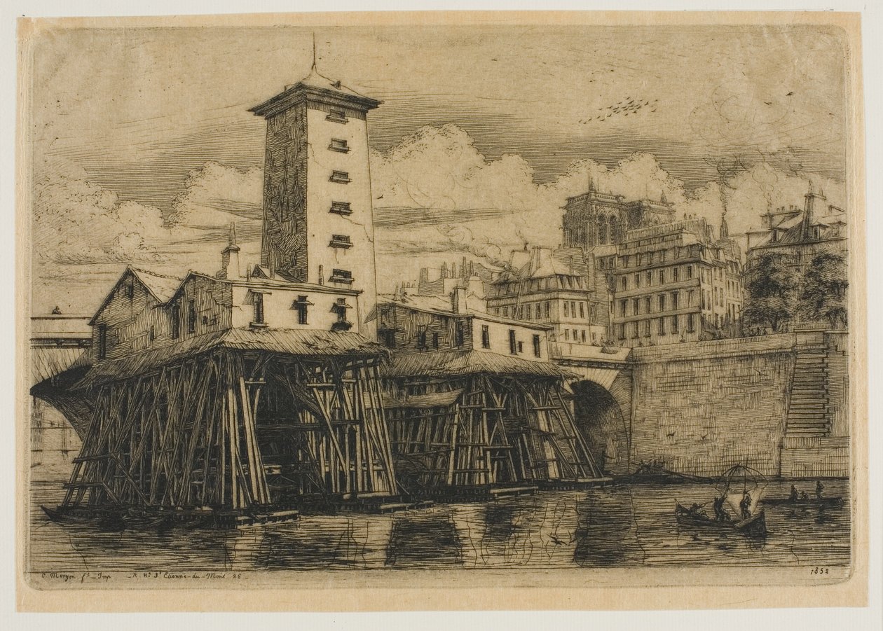 La Pompe Notre-Dame, Paris - Charles Meryon