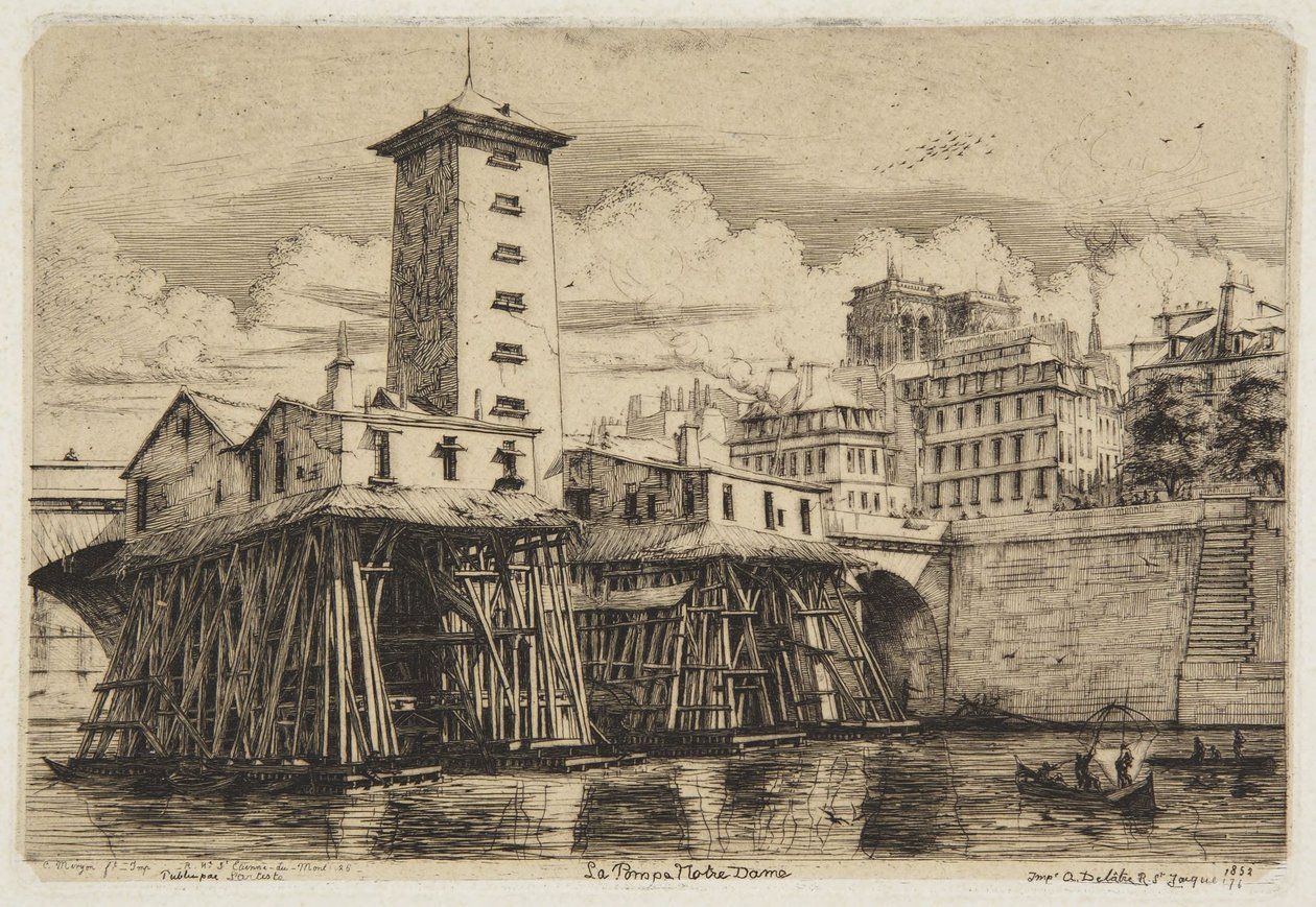 La Pompe Notre-Dame - 1852 - Charles Meryon