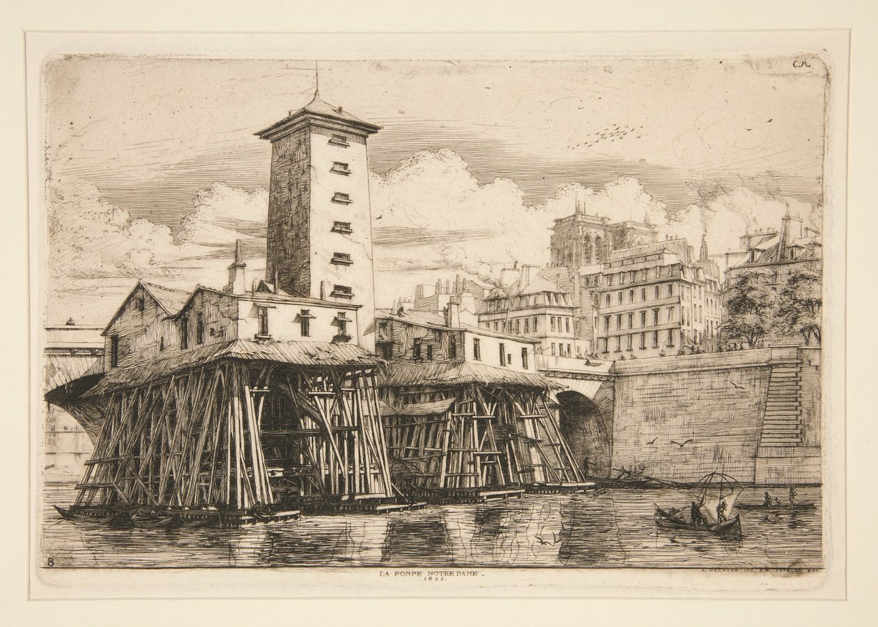 La Pompe Notre-Dame, 1852 - Charles Meryon