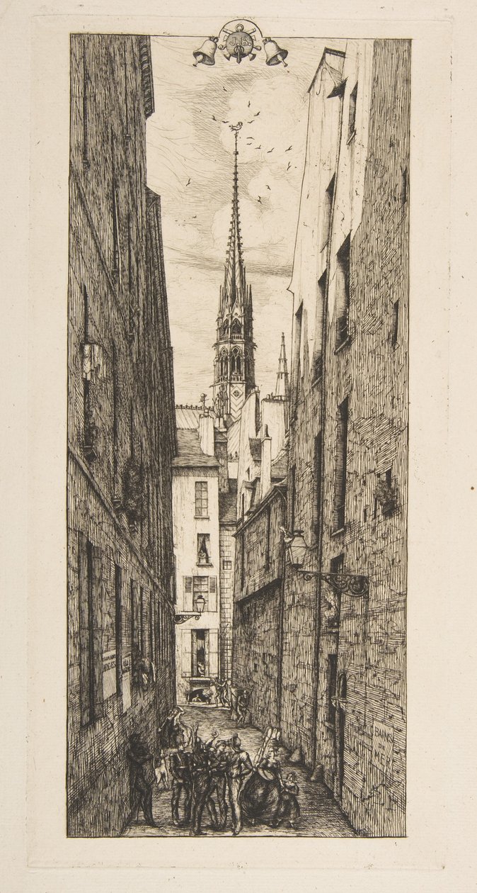 La Rue des Chantres (Rue des Chantres, Paris) - Charles Meryon