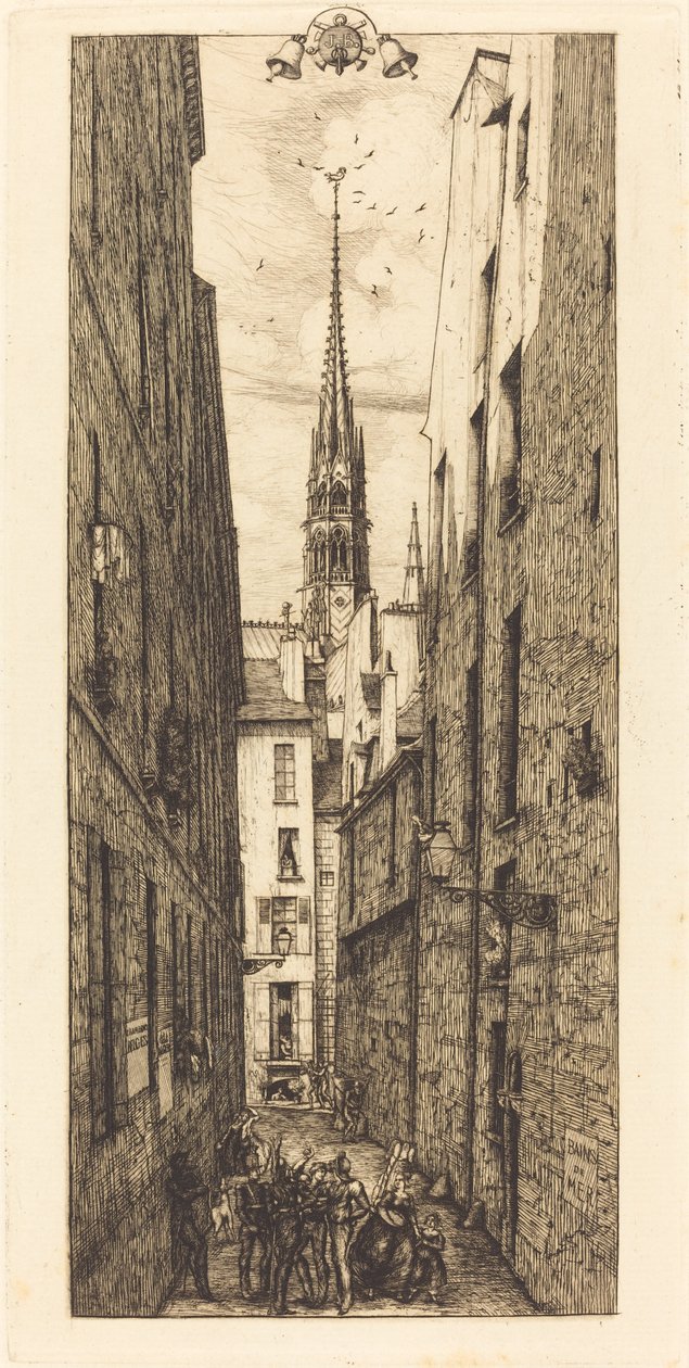 La Rue des Chantres, Paris - Charles Meryon