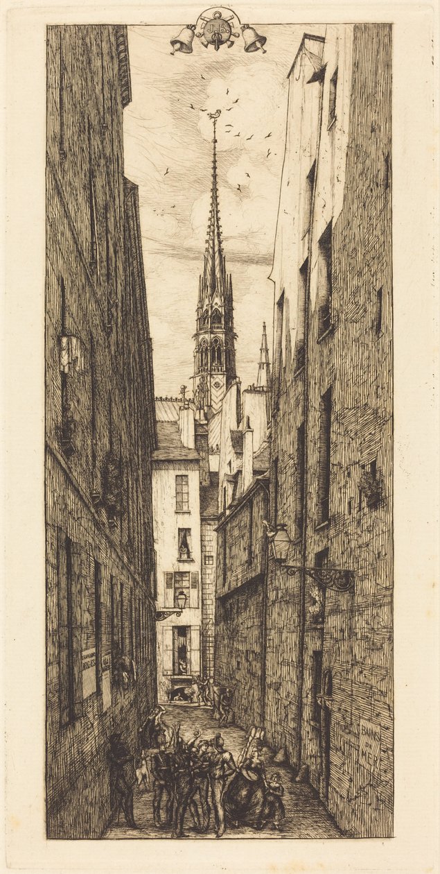 La rue des Chantres, Paris (Chantrey Street, Paris) - Charles Meryon
