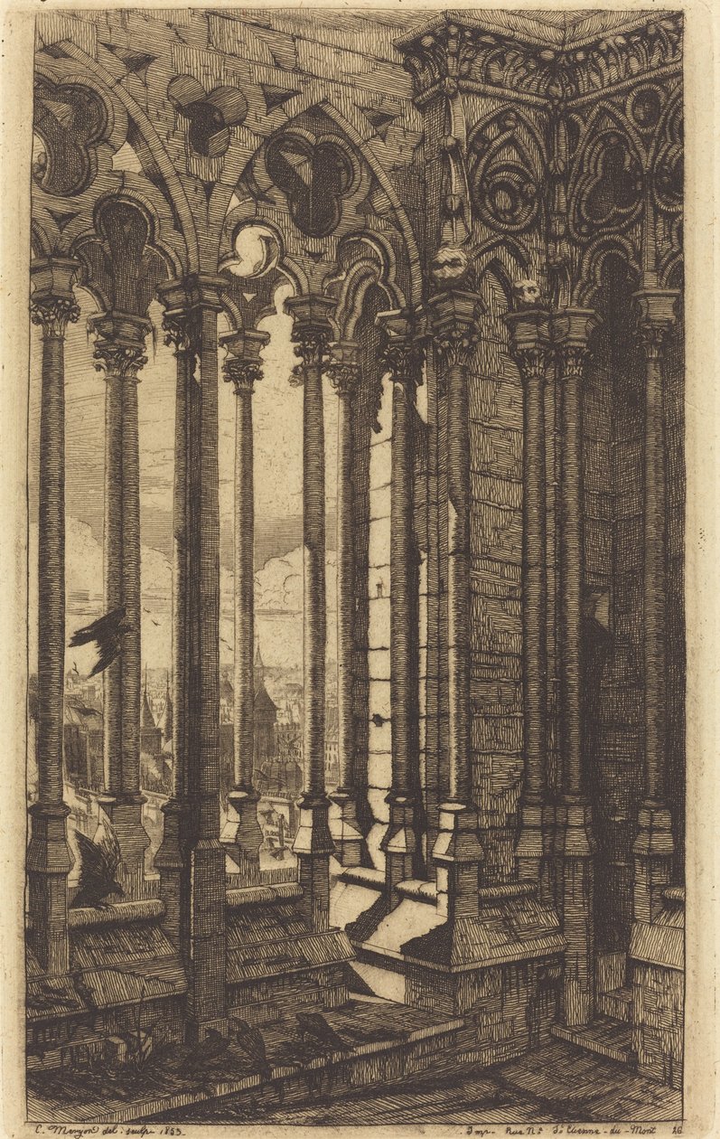 La galerie Notre-Dame, Paris - Charles Meryon