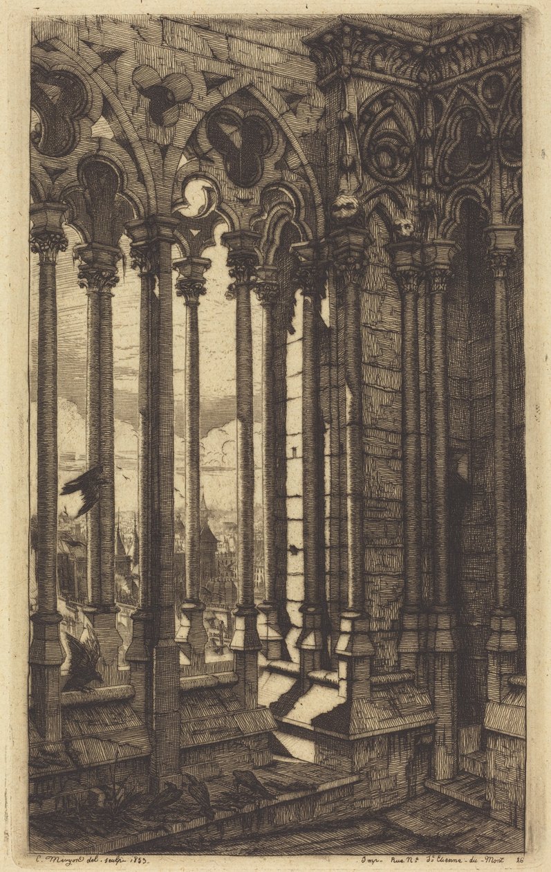 La galerie Notre-Dame, Paris - Charles Meryon