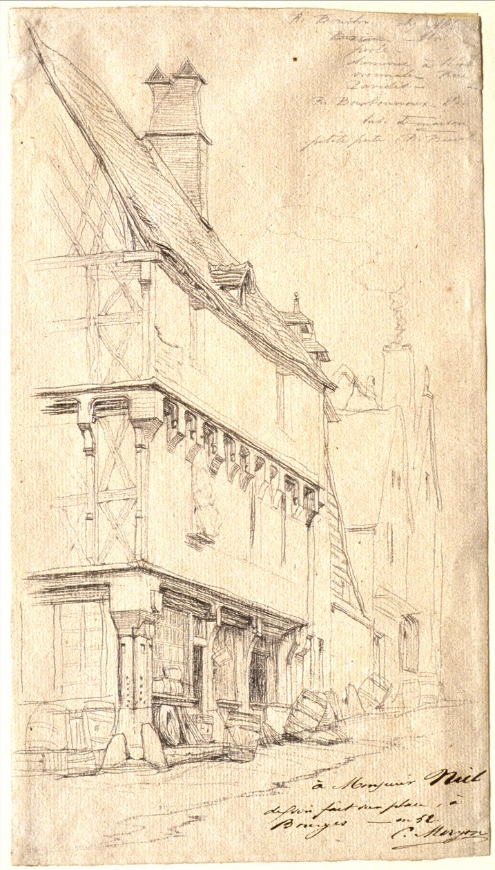 Old House in Bourges: "La Maison du Musicien" - Charles Meryon
