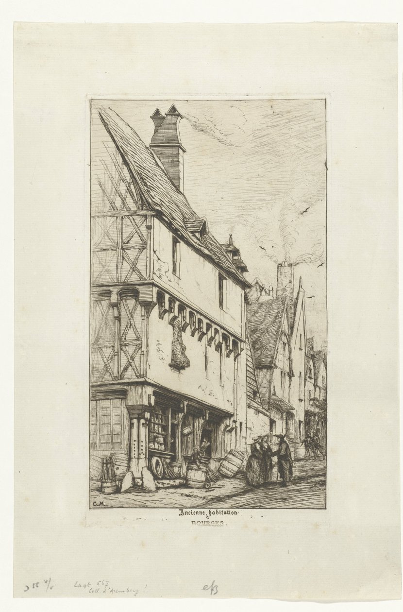 Ancienne habitation à Bourges - Charles Meryon